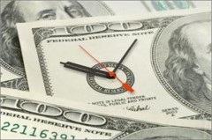 Money and clock graphic